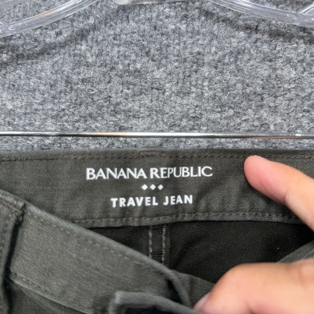 Banana Republic Travel Jean Mens 30x30 Green Athletic Fit Stretch Denim Casual